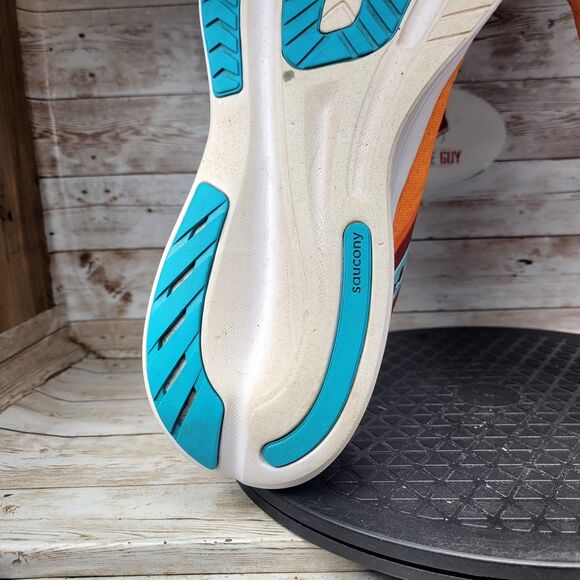 Saucony Ride 16 Men's Size 14 Marigold Lava Orange Athletic Running Shoes - Picture 10 of 13